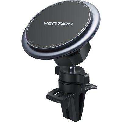 Vention Car Magnetic Phone Holder Shock-Absorbing Type, Tir Vent Clip Type, Gray Vention Car Magnetic Phone Holder Shock-Absorbing Type, Tir Vent Clip Type, Gray