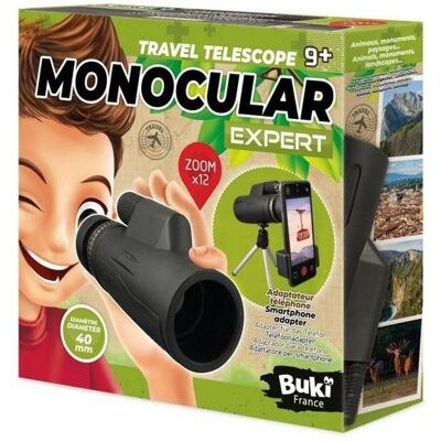Buki France Science+ Monokulár Expert 12x40 s držákem na telefon Buki France Science+ Monokulár Expert 12x40 s držákem na telefon