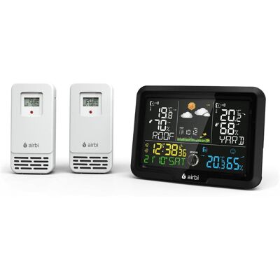 Airbi DUO Color se 2 bezdrátovými čidly a barevným displejem Airbi DUO Color se 2 bezdrátovými čidly a barevným displejem
