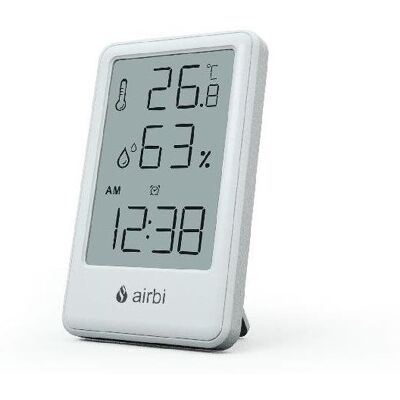 Airbi FRAME – Pokojový teploměr a vlhkoměr s hodinami – bílý Airbi FRAME – Pokojový teploměr a vlhkoměr s hodinami – bílý
