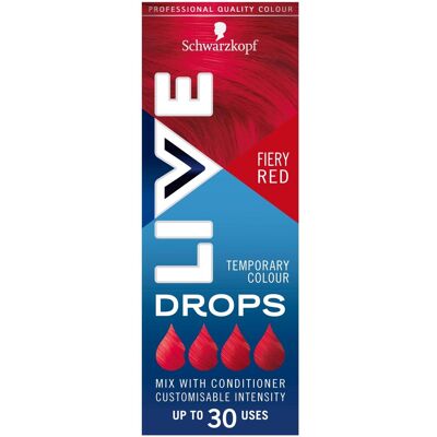 Schwarzkopf LIVE Drops Ohnivě Červené - Barva na vlasy - 30ml Schwarzkopf LIVE Drops Ohnivě Červené - Barva na vlasy - 30ml