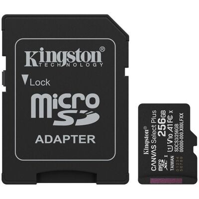 Kingston MicroSDXC 256GB Canvas Select Plus Gen 3 + SD adaptér Kingston MicroSDXC 256GB Canvas Select Plus Gen 3 + SD adaptér