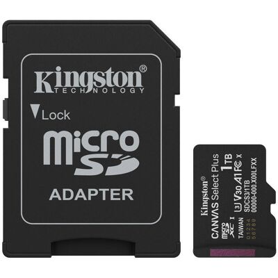 Kingston MicroSDXC 1TB Canvas Select Plus Gen 3 + SD adaptér Kingston MicroSDXC 1TB Canvas Select Plus Gen 3 + SD adaptér