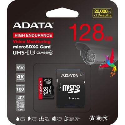 ADATA MicroSDXC 128GB High Endurance + SD adaptér ADATA MicroSDXC 128GB High Endurance + SD adaptér