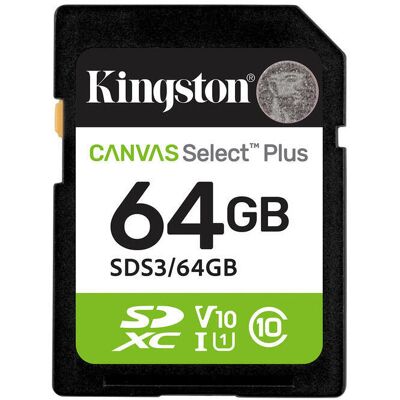 Kingston SDXC 64GB Canvas Select Plus Gen 3 Kingston SDXC 64GB Canvas Select Plus Gen 3