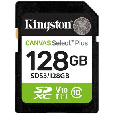 Kingston SDXC 128GB Canvas Select Plus Gen 3 Kingston SDXC 128GB Canvas Select Plus Gen 3