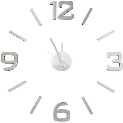 G21 Stříbrné Samolepicí Nástěnné Hodiny - Hodiny na Zeď G21 Stříbrné Samolepicí Nástěnné Hodiny - Hodiny na Zeď