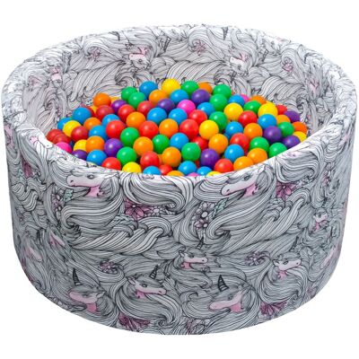 Aga Suchý bazén s míčky 90 × 40 cm Jednorožec Aga Suchý bazén s míčky 90 × 40 cm Jednorožec
