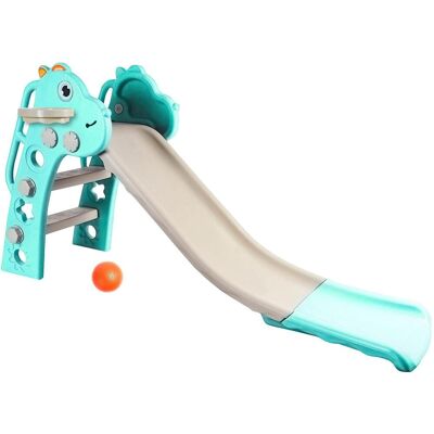Aga4Kids Skluzavka s madlem 130 cm DS3701 Světle modrá Aga4Kids Skluzavka s madlem 130 cm DS3701 Světle modrá