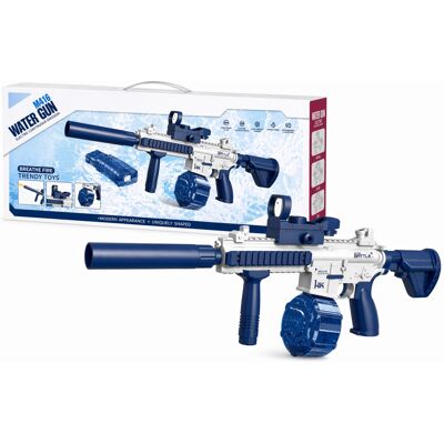 BATTLE Elektrická vodní pistole - M416, 2 zásobníky, modrá BATTLE Elektrická vodní pistole - M416, 2 zásobníky, modrá