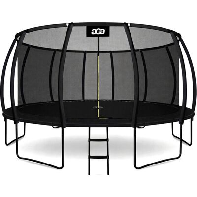 Aga SPORT EXCLUSIVE Trampolína 500 cm černá + ochranná síť + žebřík Aga SPORT EXCLUSIVE Trampolína 500 cm černá + ochranná síť + žebřík