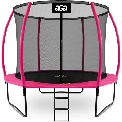 Aga SPORT EXCLUSIVE Trampolína 305 cm růžová + ochranná síť + žebřík Aga SPORT EXCLUSIVE Trampolína 305 cm růžová + ochranná síť + žebřík