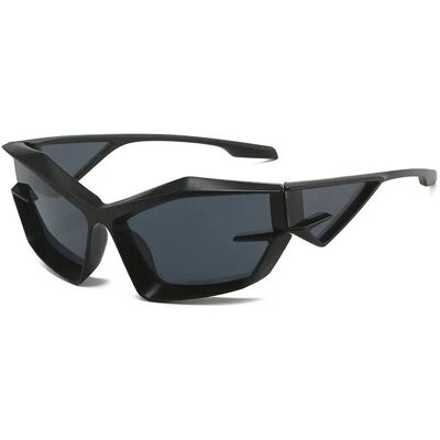 VeyRey Unisex futuristické sluneční brýle, Calictor, černé, univerzální VeyRey Unisex futuristické sluneční brýle, Calictor, černé, univerzální