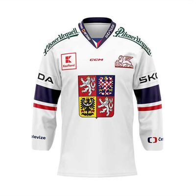 CCM Reprezentační dres s reklamou bílý, Senior, M CCM Reprezentační dres s reklamou bílý, Senior, M