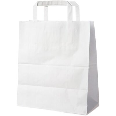 Wimex Papírová taška s plochým uchem 22+10 × 28 cm, bílá, 50 ks Wimex Papírová taška s plochým uchem 22+10 × 28 cm, bílá, 50 ks