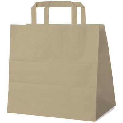 Wimex Papírová taška s plochým uchem 26+17 × 25 cm, hnědá, 50 ks Wimex Papírová taška s plochým uchem 26+17 × 25 cm, hnědá, 50 ks