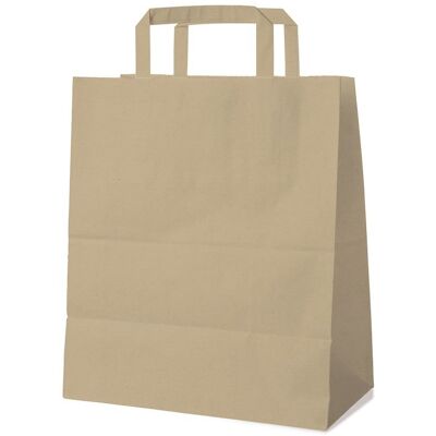 Wimex Papírová taška s plochým uchem 26+14 × 32 cm, hnědá, 50 ks Wimex Papírová taška s plochým uchem 26+14 × 32 cm, hnědá, 50 ks