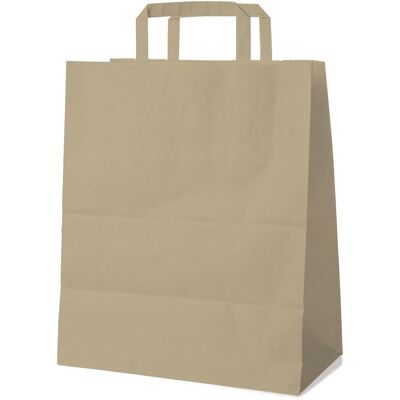 Wimex Papírová taška s plochým uchem 32+16 × 39 cm, hnědá, 50 ks Wimex Papírová taška s plochým uchem 32+16 × 39 cm, hnědá, 50 ks