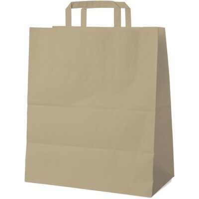 Wimex Papírová taška s plochým uchem 40+16 × 45 cm, hnědá, 50 ks Wimex Papírová taška s plochým uchem 40+16 × 45 cm, hnědá, 50 ks