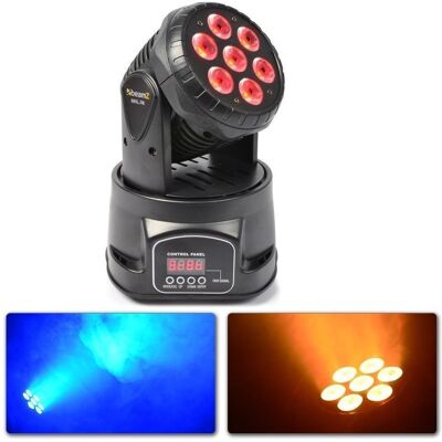 BeamZ LED MHL74 Mini otočná hlava wash 7 × 10 W 4-IN-1 LED BeamZ LED MHL74 Mini otočná hlava wash 7 × 10 W 4-IN-1 LED