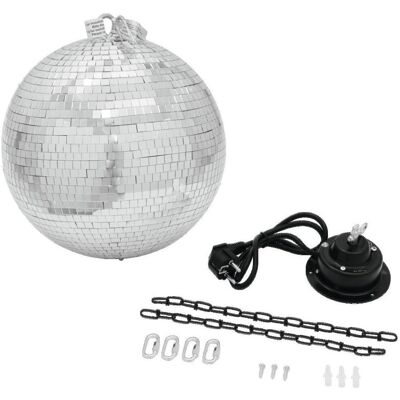 EuroLite Zrcadlová koule 30cm SET, včetně motorku EuroLite Zrcadlová koule 30cm SET, včetně motorku