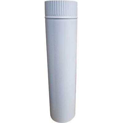 ŽEMINI Roura kouřovodu o150 mm, smalt bílá, 0,5m ŽEMINI Roura kouřovodu o150 mm, smalt bílá, 0,5m