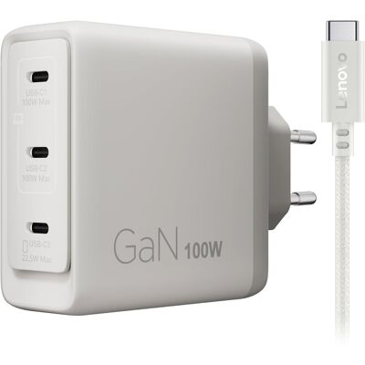 IBM Multi-port USB-C 100W GaN Charger - Seashell IBM Multi-port USB-C 100W GaN Charger - Seashell