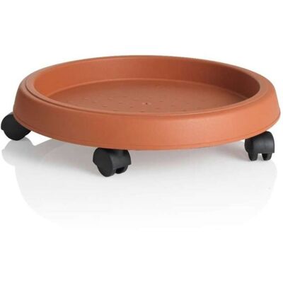 BAMA Podstavec pod květináč s kolečky, terracota, 35 cm BAMA Podstavec pod květináč s kolečky, terracota, 35 cm