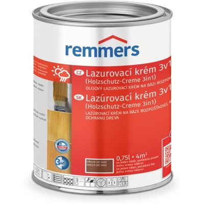 Remmers HK lazurovací krém 0,75 l Nussbaum / Ořech Remmers HK lazurovací krém 0,75 l Nussbaum / Ořech
