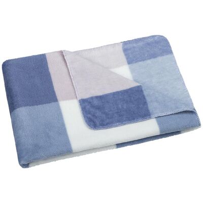 BELLATEX Korall Micro 1015 / 020 100 × 150 modrá kostka BELLATEX Korall Micro 1015 / 020 100 × 150 modrá kostka