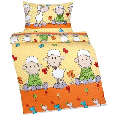 BELLATEX Povlečení dětské AGÁTA KREP 80 / 029 ovečka oranžová 90 × 135,45 × 60 BELLATEX Povlečení dětské AGÁTA KREP 80 / 029 ovečka oranžová 90 × 135,45 × 60