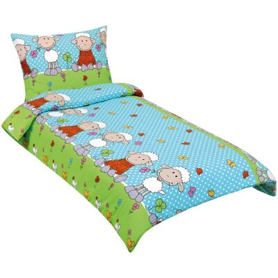 BELLATEX Povlečení Junior KREP 80/050 ovečka modrá 140 × 200, 70 × 90 BELLATEX Povlečení Junior KREP 80/050 ovečka modrá 140 × 200, 70 × 90
