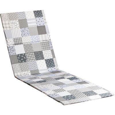 BELLATEX Lehátko plážové - polstr 4223/241 55 × 195 cm patchwork šedý BELLATEX Lehátko plážové - polstr 4223/241 55 × 195 cm patchwork šedý