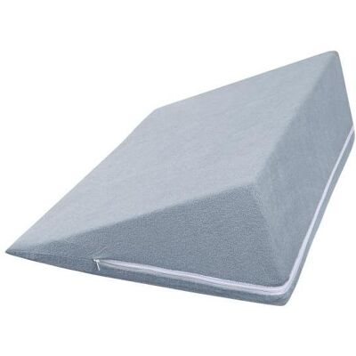 Bellatex Klínový podhlavník froté, 80 × 50 × 20 cm froté modrošedý Bellatex Klínový podhlavník froté, 80 × 50 × 20 cm froté modrošedý