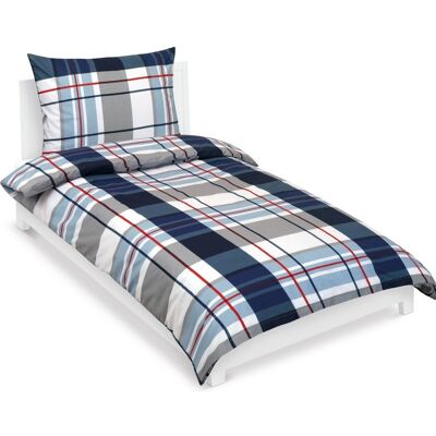 BELLATEX Povlečení bavlna 90 / 573 modrošedé káro 140 × 200, 70 × 90 BELLATEX Povlečení bavlna 90 / 573 modrošedé káro 140 × 200, 70 × 90
