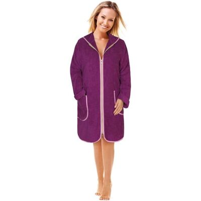 BELLATEX FROTÉ ŽUPAN na zip dámský vel. XXXL - fialový BELLATEX FROTÉ ŽUPAN na zip dámský vel. XXXL - fialový