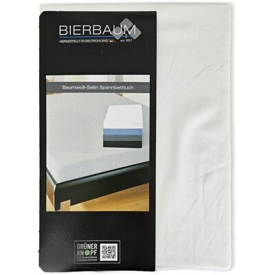 Bierbaum Saténové prostěradlo 90 × 200 cm bílé Bierbaum Saténové prostěradlo 90 × 200 cm bílé
