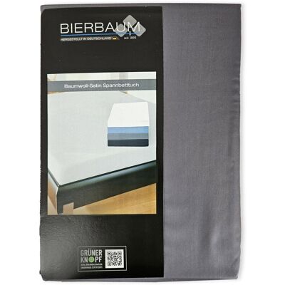 Bierbaum Saténové prostěradlo 140 × 200 cm antracitové Bierbaum Saténové prostěradlo 140 × 200 cm antracitové