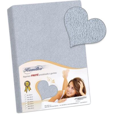 BELLATEX Prostěradlo Froté 160 × 200 cm, šedé BELLATEX Prostěradlo Froté 160 × 200 cm, šedé