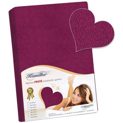 Bellatex Froté - 180 × 200 cm - bordová Bellatex Froté - 180 × 200 cm - bordová