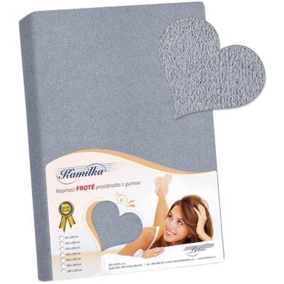 BELLATEX Prostěradlo Froté 180 × 200 cm, modrošedé BELLATEX Prostěradlo Froté 180 × 200 cm, modrošedé