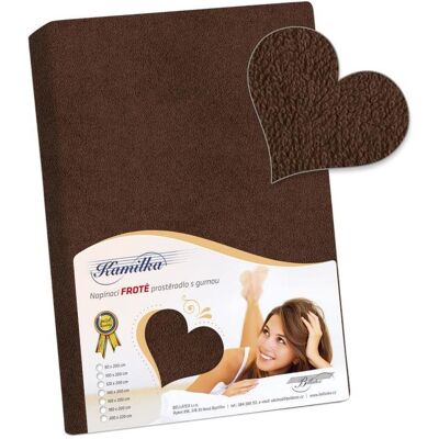 Bellatex Froté - 180 × 200 cm - tmavě hnědá Bellatex Froté - 180 × 200 cm - tmavě hnědá