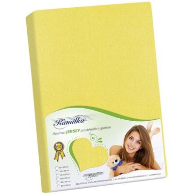 BELLATEX Jersey 180 × 200 cm, žluté BELLATEX Jersey 180 × 200 cm, žluté