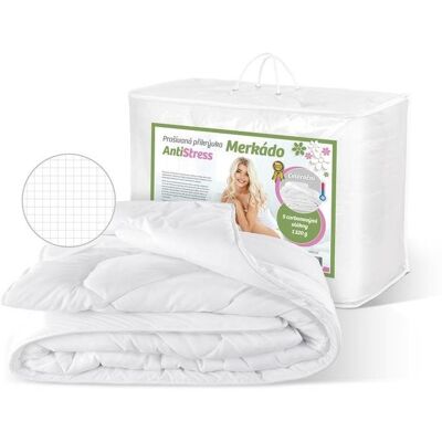 Bellatex Merkado AntiStress - celoroční přikrývka - 140 × 220 cm, 935 g - prodloužená - bílá Bellatex Merkado AntiStress - celoroční přikrývka - 140 × 220 cm, 935 g - prodloužená - bílá