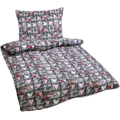 Bellatex Krepové - 140 × 200, 70 × 90 cm - červené srdce Bellatex Krepové - 140 × 200, 70 × 90 cm - červené srdce