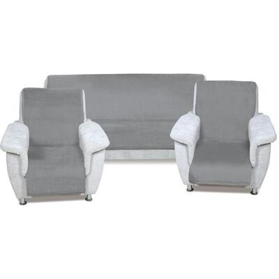 Bellatex Korall micro 2+1 - 150 × 200 cm + 2x 65 × 150 cm - šedá Bellatex Korall micro 2+1 - 150 × 200 cm + 2x 65 × 150 cm - šedá