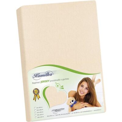 BELLATEX J6 Prostěradlo Jersey 160 × 200 cm, smetanové BELLATEX J6 Prostěradlo Jersey 160 × 200 cm, smetanové