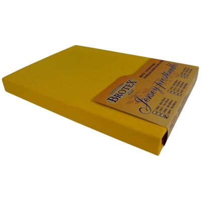Brotex Jersey prostěradlo sytě žluté, 220 × 200 cm Brotex Jersey prostěradlo sytě žluté, 220 × 200 cm