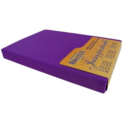 Brotex Jersey prostěradlo tmavě fialové, 140 × 200 cm Brotex Jersey prostěradlo tmavě fialové, 140 × 200 cm