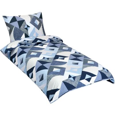 Bellatex bavlna, geometrie modrá, 140 × 200, 70 × 90 Bellatex bavlna, geometrie modrá, 140 × 200, 70 × 90